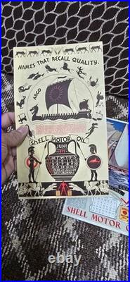 Vintage old rare collectible advertising shell oil paper Vintage old rare collectible advertising shell oil paper
