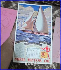 Vintage old rare collectible advertising shell oil paper Vintage old rare collectible advertising shell oil paper