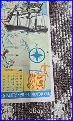 Vintage old rare collectible advertising shell oil paper Vintage old rare collectible advertising shell oil paper