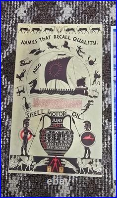 Vintage old rare collectible advertising shell oil paper Vintage old rare collectible advertising shell oil paper