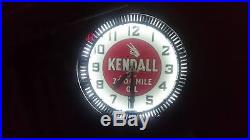 Vintage original Kendall motor oil neon motion rotating clock