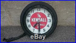 Vintage original Kendall motor oil neon motion rotating clock