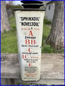Vintage rare sphinxoil noveltoil 1 liter motor oil can sphinx graphic gas oil
