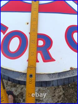 Vintage style CHAMPLIN Motor Oil NOT Porcelain Advertising Sign Some Rusty Spot