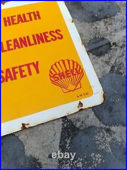 Vintage style SHELL restrooms certified service NOT Porcelain Advertising Sign Vintage style SHELL restrooms certified service NOT Porcelain Advertising Sign