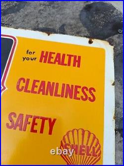 Vintage style SHELL restrooms certified service NOT Porcelain Advertising Sign Vintage style SHELL restrooms certified service NOT Porcelain Advertising Sign