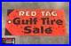 Vtg. 1950's GULF TIRE Banner / Sign Gas & Oil