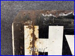 Vtg 1950s HiVis 100% Pennsylvania Motor Oil Double Sided Metal Sign 26 X 20