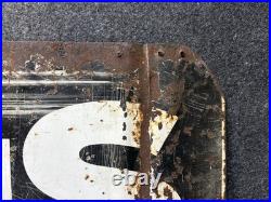 Vtg 1950s HiVis 100% Pennsylvania Motor Oil Double Sided Metal Sign 26 X 20