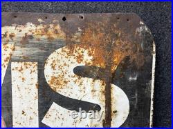 Vtg 1950s HiVis 100% Pennsylvania Motor Oil Double Sided Metal Sign 26 X 20