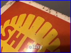 Vtg 1960s Shell Oil Air Gasoline Filters Tin Rack Top Sign Gas Service Station