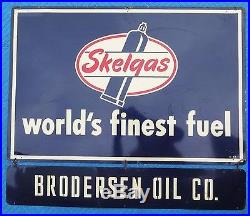 Vtg 1964 Original SKELGAS SIGN Skelly propane oil not porcelain service station