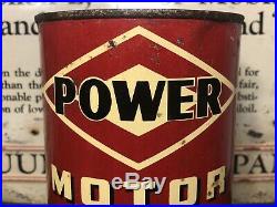 Vtg DX POWER Motor Oil 1 Quart Oil Can Tin DX Sunray Oil Co. Tulsa Oklahoma Rare
