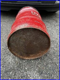 Vtg Grease oil gas Station drum can SINCLAIR Motor Sign Garage Barrel Dino