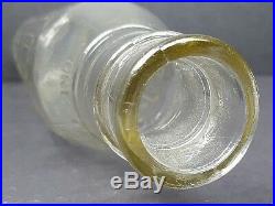 Vtg Shell Motor Oil Company of Canada Imperial Quart Clear Embossed Glass Bottle