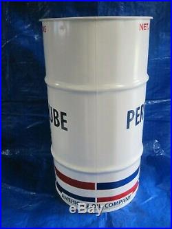 Vtg-Style 16-Gal Oil Drum-Barrel for AMERICAN PermalubeTrash Can/Garage Decor