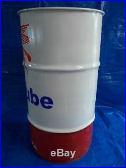 Vtg-Style 16-Gal Oil Drum-Barrel for MOBIL MobilubeTrash Can/Garage Decor