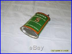Vtg USA Singer Oiler Handy Oil Tin Can Sewing Machine Collectible