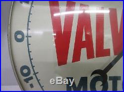 Vtg Valvoline Oil Advertising Wall Thermometer/Glass Face/Aluminum Back 551-Y