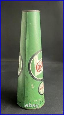 Wakefield Castrol Hi Press Gear Oil Vintage Quart Conical Can Motor Card Tin