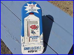 Wonderful Vintage Amalie Snowmobile Motor Oil Rare Working Thermometer Sign